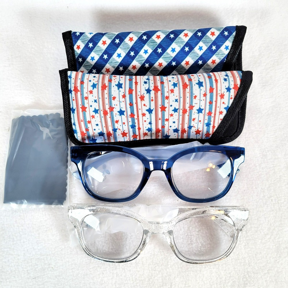 Hummingbird Womens Betsy Set Auto Tint Blue Light Sun Readers +2.5 Eyeglasses